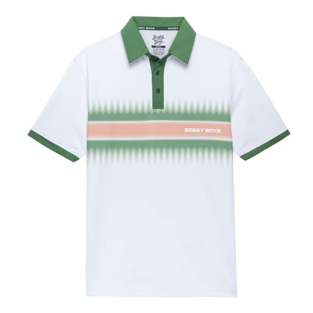 NWOT Bogey Boys Mens Gradient Stripe Polo‎ Small Golf Athletic Macklemore